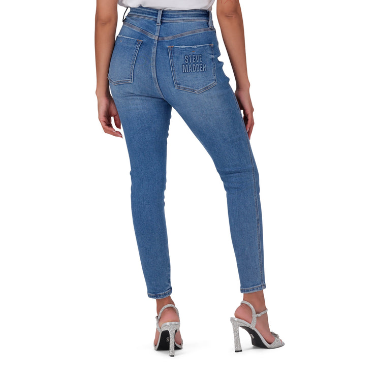 ZOE CONTOUR CURVY MID WASH SKINNY