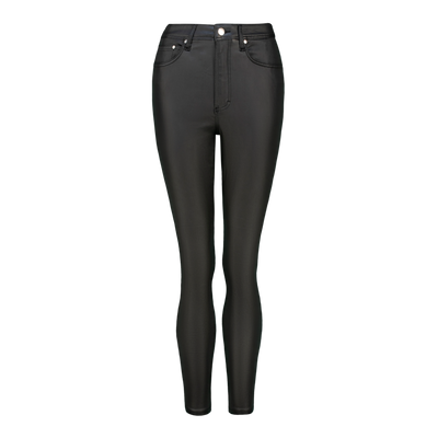 ZOE CONTOUR CURVY BLACK WET LOOK SKINNY