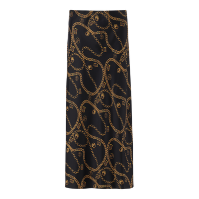 ASHA BLACK BIAS MIDAXI SKIRT