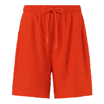BELLA TANGERINE EMBOSSED LOGO JOGGER SHORTS