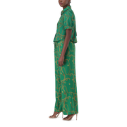 ZURI GREEN CROPPED SHORT SLEEVE SHIRT