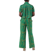 ZURI GREEN CROPPED SHORT SLEEVE SHIRT